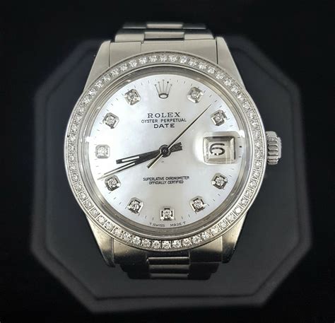 34mm diamond bezel for rolex baguette|rolex oyster perpetual diamond bezel.